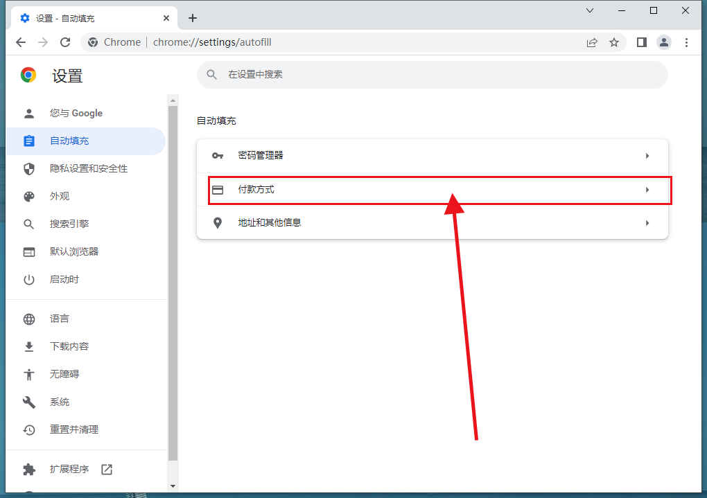 谷歌浏览器付款方式怎么设置6