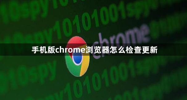 手机版chrome浏览器怎么检查更新1