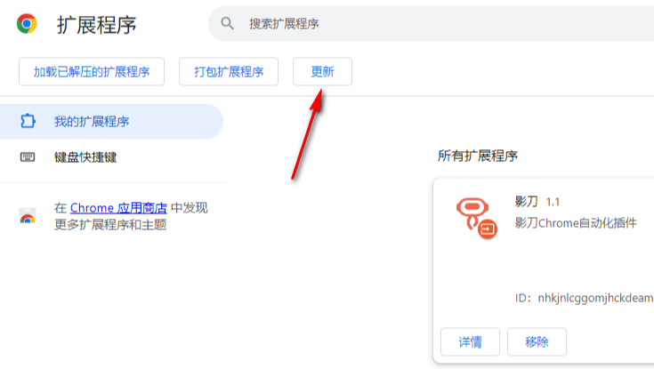 谷歌浏览器怎么快速更新所有扩展5