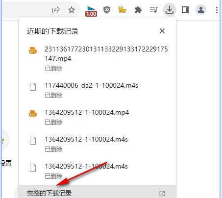 如何删除谷歌浏览器的下载记录4